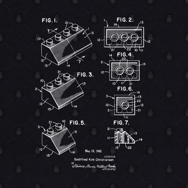 Lego Fan Gift 1962 Lego Bricks Patent Image by MadebyDesign